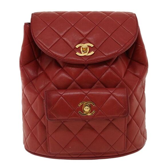 Pre Loved chanel Women Red Backpacks - Picture 1 of 8